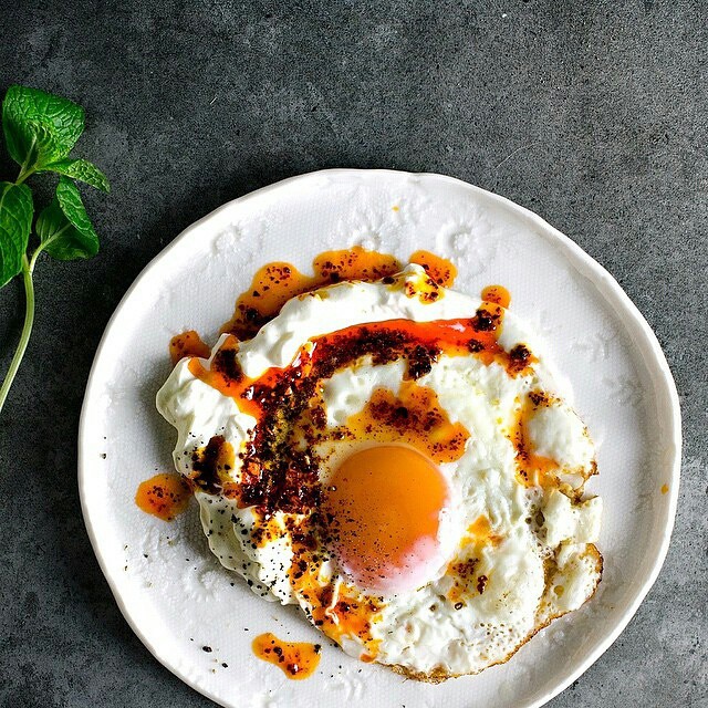 Simplified Cilbir, With Panfried Egg, Chili Browned Butter & Greek