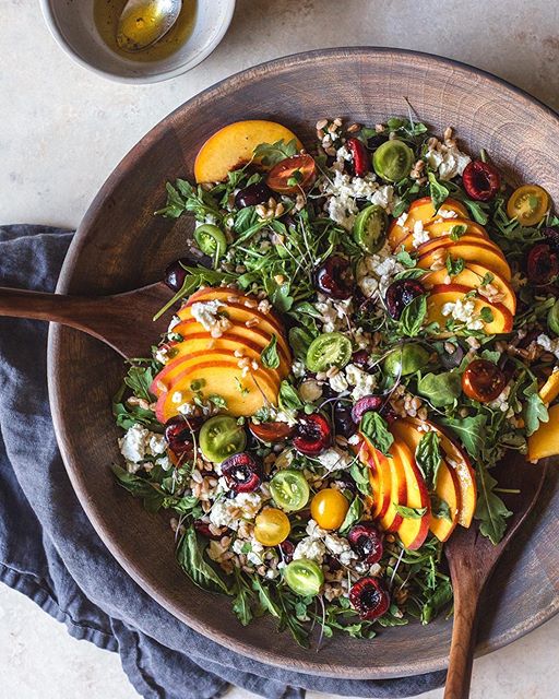 Summer Peach And Cherry Salad Recipe | The Feedfeed