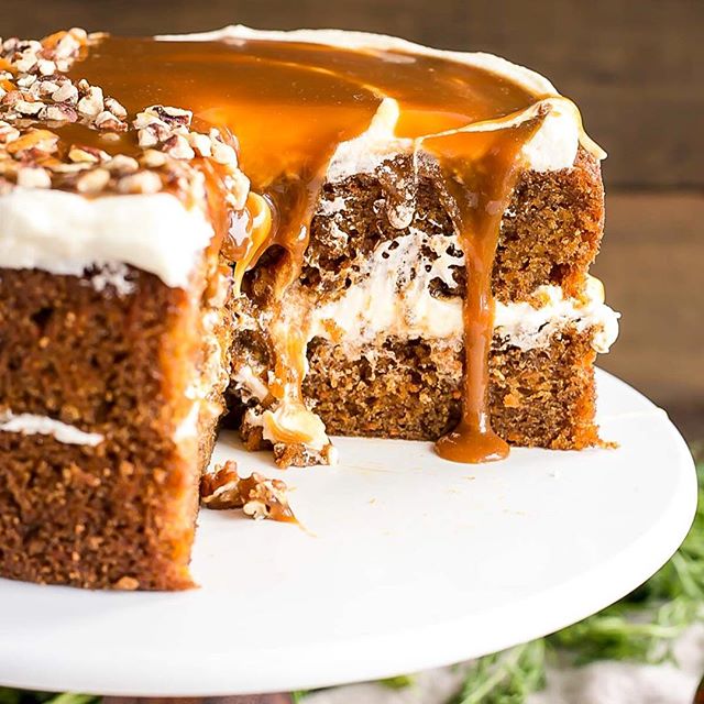 Maple Caramel Carrot Cake With Cream Cheese Frosting Recipe | The Feedfeed