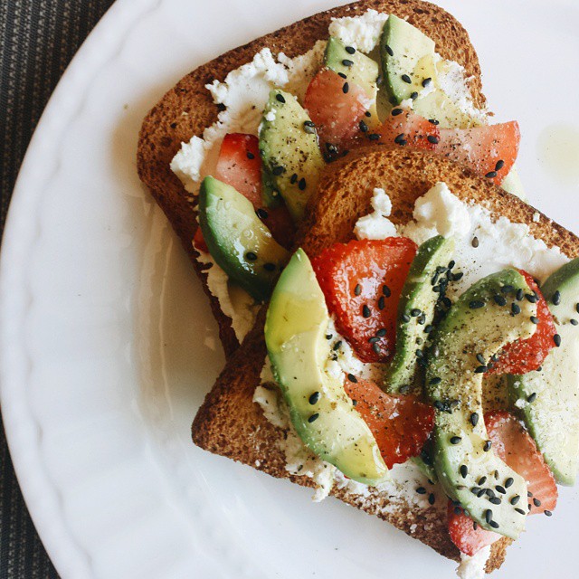 Goat Cheese Strawberry Avocado Toast By Cosetteskitchen Quick And Easy Recipe The Feedfeed