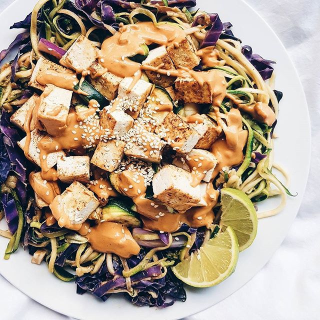 Zucchini Noodles With Peanut Sauce Recipe The Feedfeed