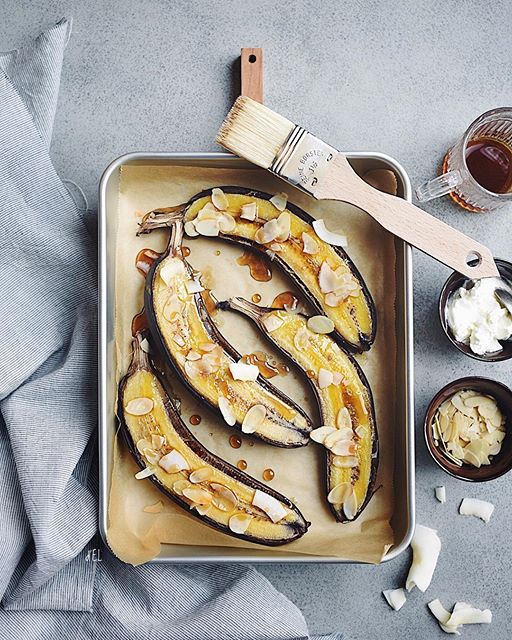 Baked Bananas With Coconut And Maple Syrup Recipe | The Feedfeed