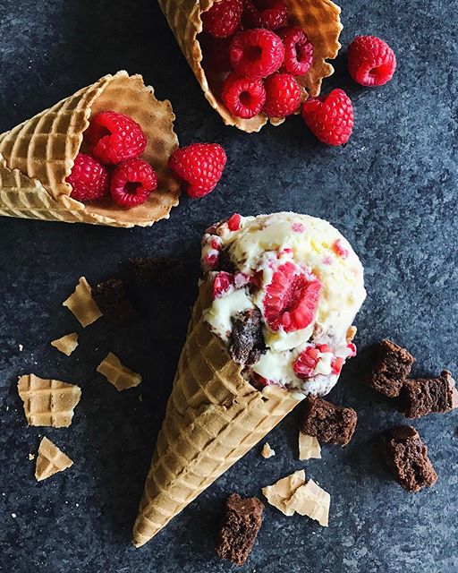 Raspberry And Brownie Chunk Ice Cream by farmgirlsdabble Quick & Easy