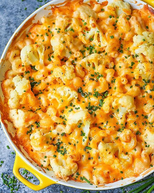 Macaroni And Cheese With Creamy Cheddar Sauce And Cauliflower Recipe