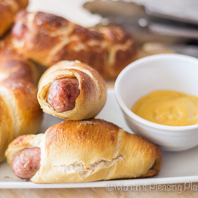pretzel and sausage