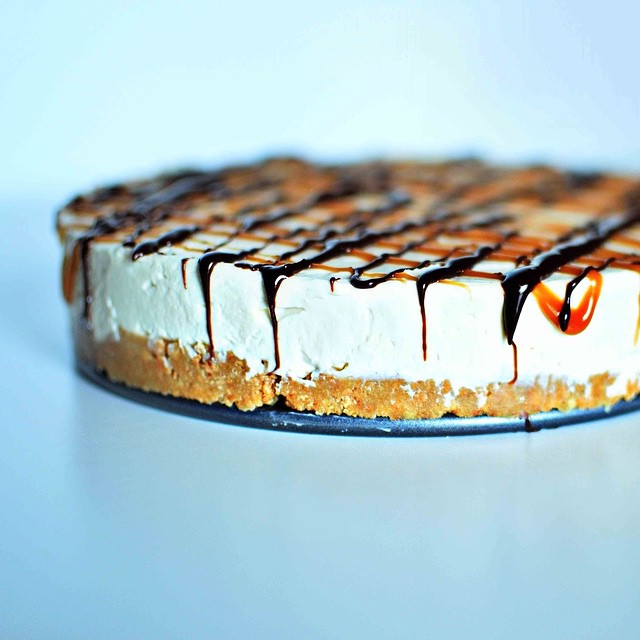 Chocolate & Salted Caramel Drizzle Cheesecake Recipe The Feedfeed