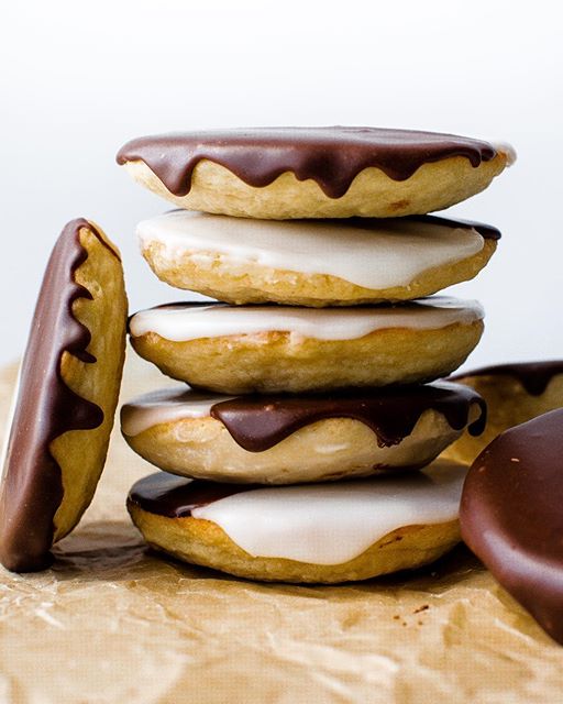 Sour Cream Cookies With Chocolate And Vanilla Icing Recipe | The Feedfeed