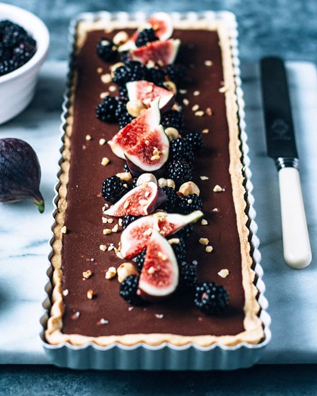 Chocolate Tart With Figs And Blackberries Recipe The Feedfeed