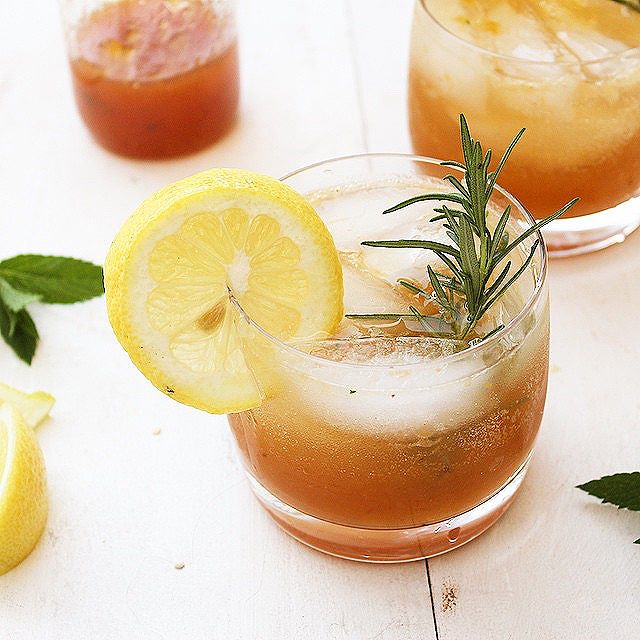 Peach And Mint Bourbon Cocktail Recipe The Feedfeed