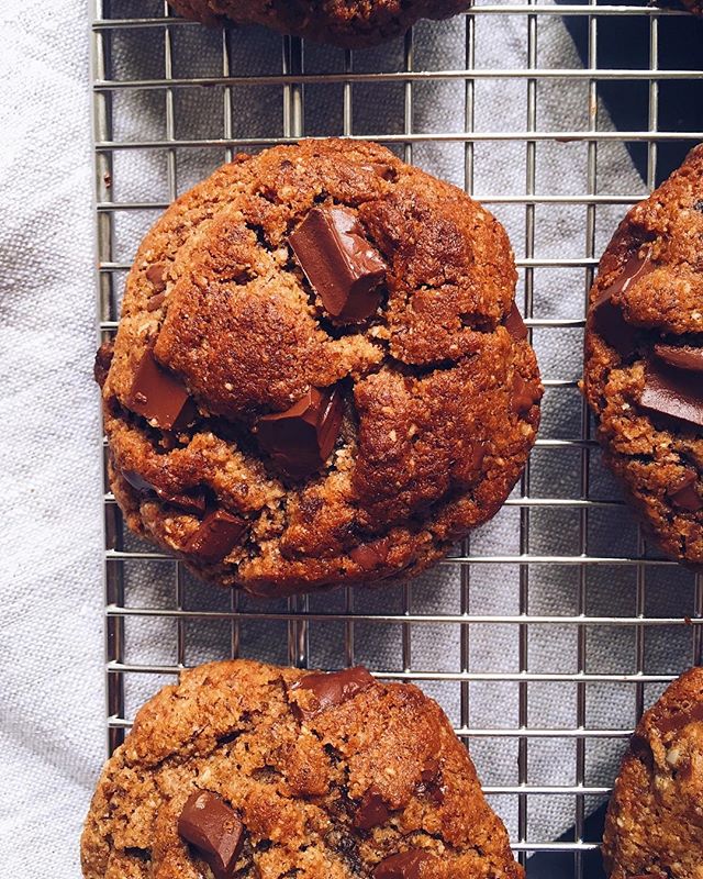 Chocolate Chunk Almond Butter Cookies Recipe The Feedfeed