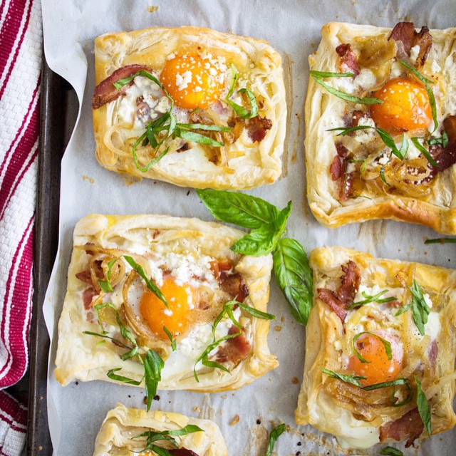 Savory Bacon, Egg And Goat Cheese Breakfast Pastries Recipe | The Feedfeed