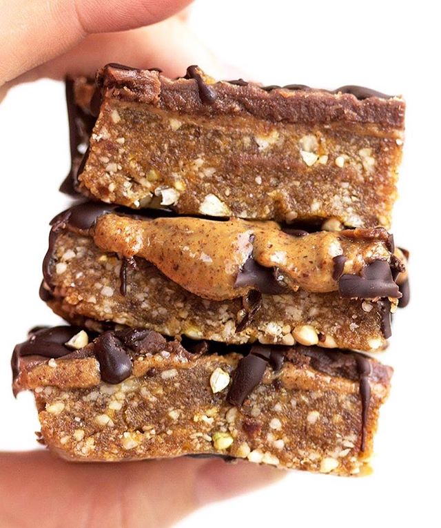 Salted Caramel Almond Butter Bars Recipe | The Feedfeed