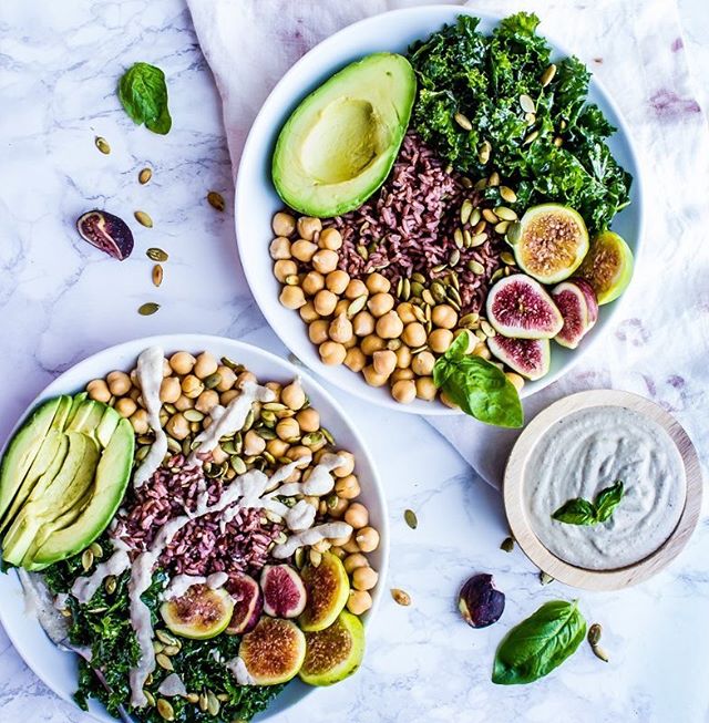 Chickpea, Fig And Kale Buddha Bowls by healthylittlevittles Quick