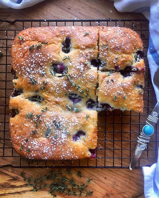 Blueberry Olive Oil Thyme Cake Recipe The Feedfeed