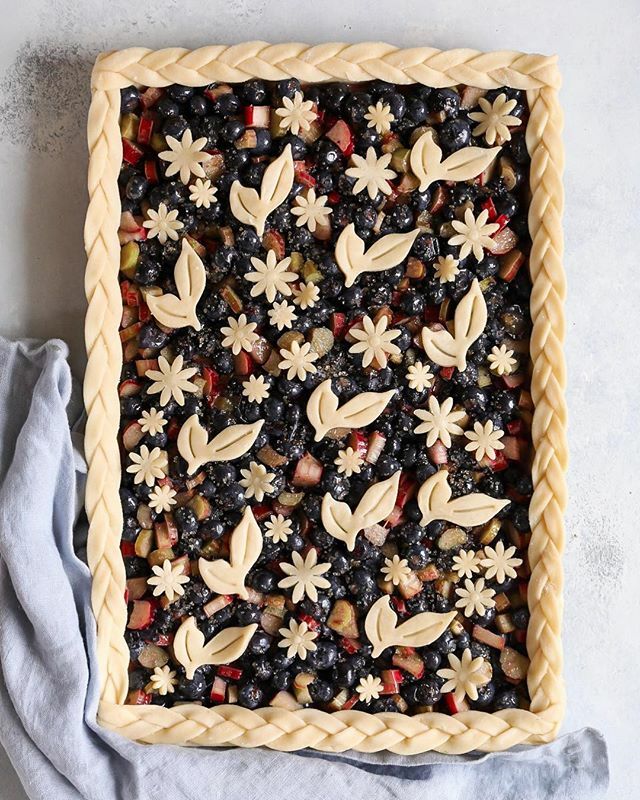 Blueberry And Rhubarb Slab Pie Recipe By Jill Fergus The Feedfeed