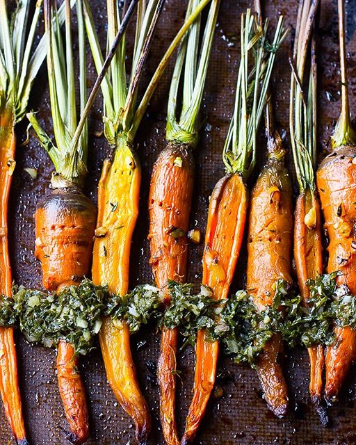 Maple Roasted Carrots With Chimichurri recipe by Jessica Hylton-Leckie ...