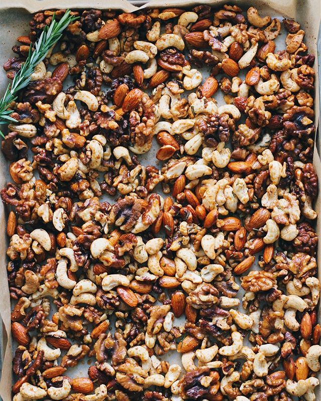 Maple Rosemary Spiced Mixed Nuts Recipe The Feedfeed
