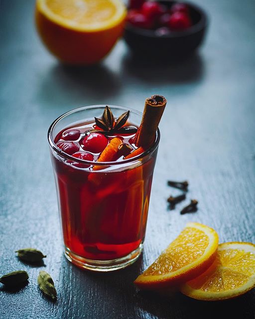 Mulled Cranberry And Orange Tea-image