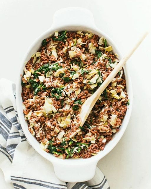 Spinach And Artichoke Red Rice Casserole Recipe The Feedfeed