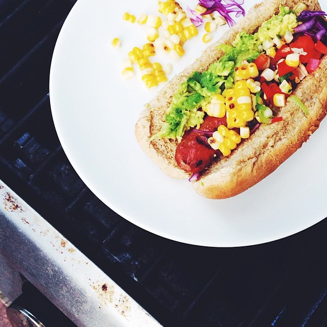 Spicy Hot Dogs With Grilled Corn Salsa Recipe The Feedfeed