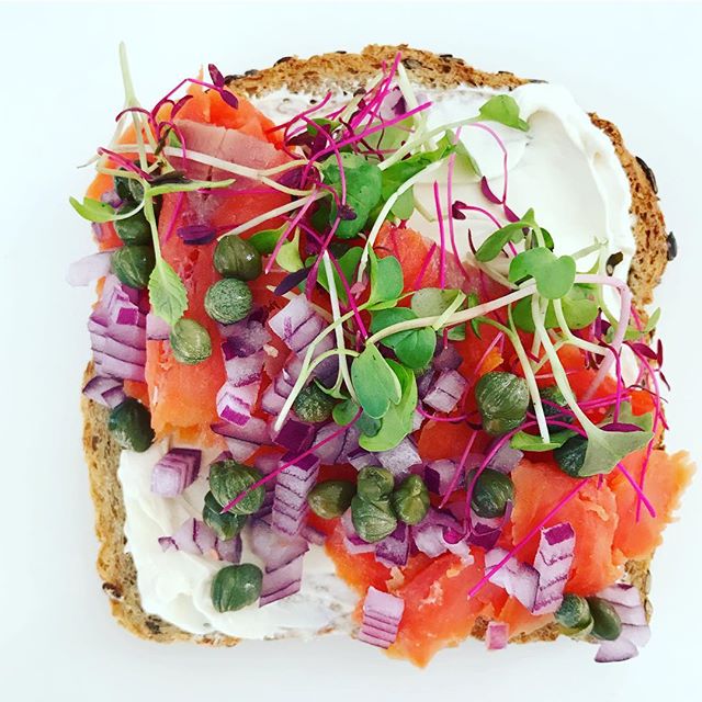 Opened Face Salmon Lox Sandwich Recipe The Feedfeed