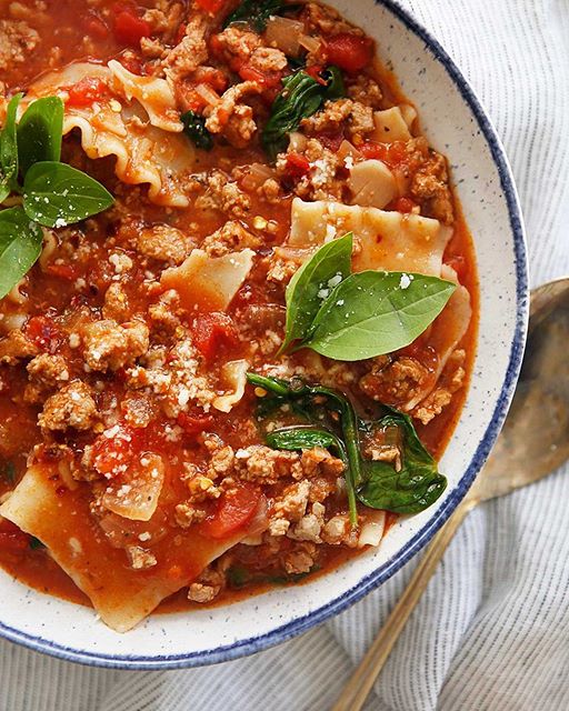 One Pot Lasagna Soup Recipe | The Feedfeed