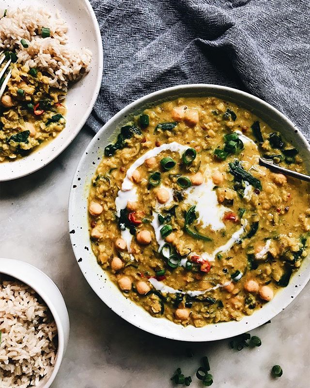 Chickpea, Zucchini And Spinach Dahl Recipe | The Feedfeed