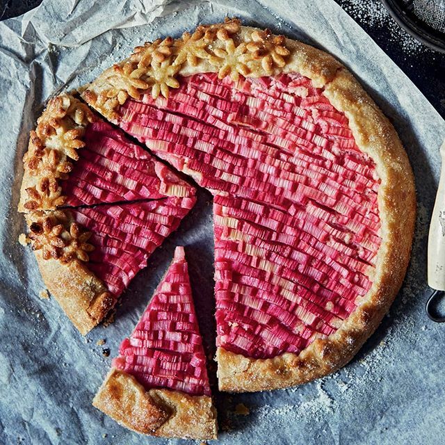 Rhubarb And Almond Galette Recipe By Julie Soulful Baker The Feedfeed