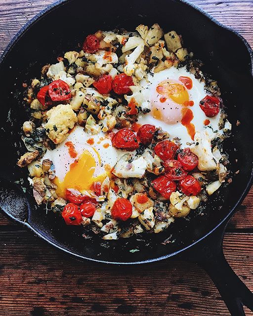 Cauliflower Breakfast Hash With Eggs Recipe The Feedfeed