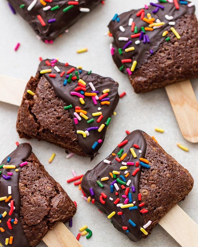 Chocolate Dipped Brownie Pops Recipe The Feedfeed