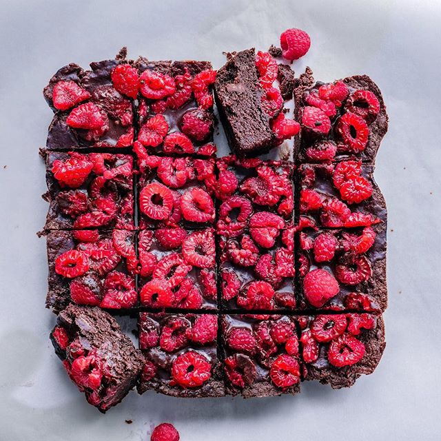 Dark Chocolate Brownies With Raspberries Recipe The Feedfeed