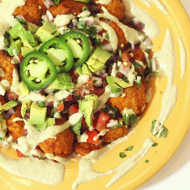 Buffalo Cauliflower Nachos Recipe The Feedfeed