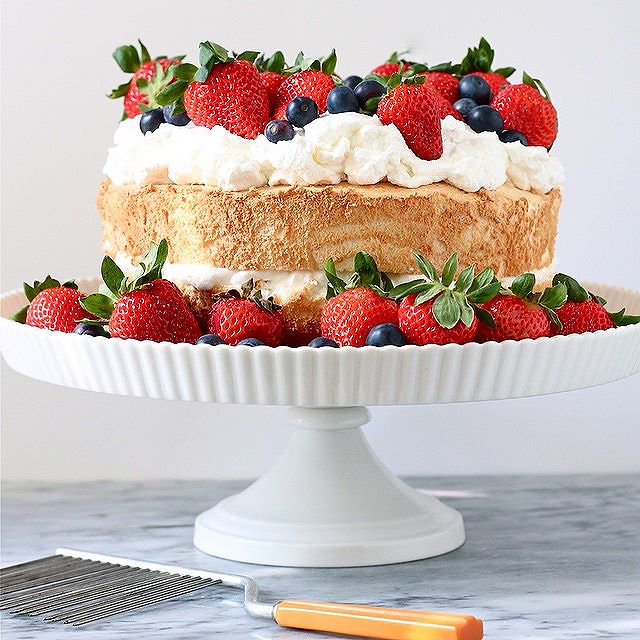 Angel Food Cake With Grand Marnier Whipped Cream by taylorrosemcbride