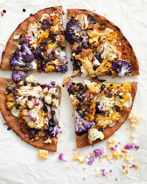 Cauliflower And Crispy Caper Pizza With Mozzarella And Parmesan Recipe