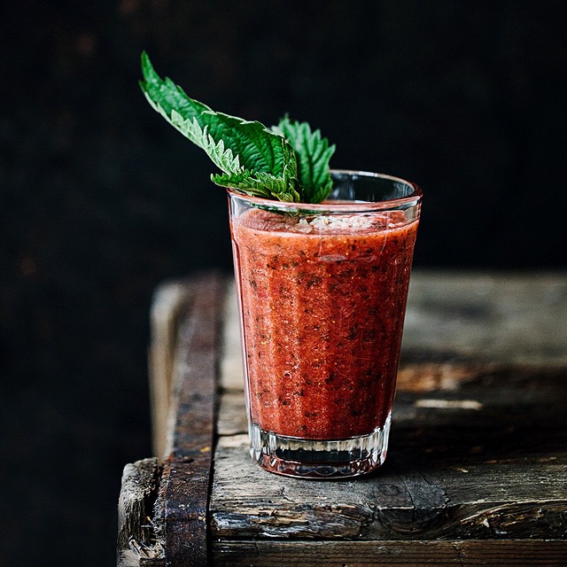 Strawberry And Rhubarb Nettle Shake Recipe | The Feedfeed