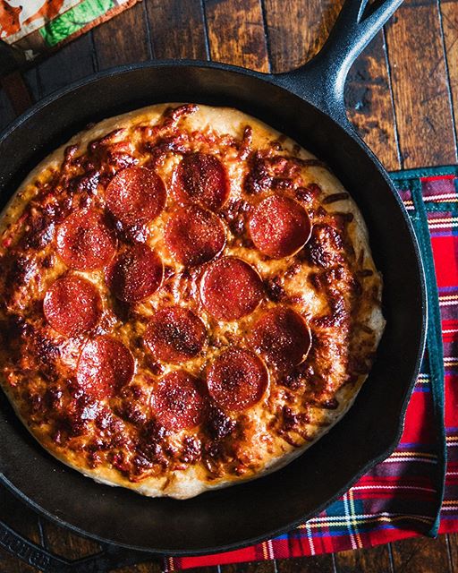 Skillet Pepperoni Pizza Recipe | The Feedfeed