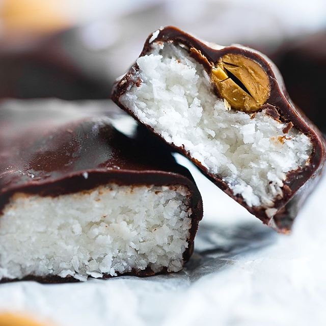 Chocolate Covered Almond And Coconut Bars Recipe The Feedfeed