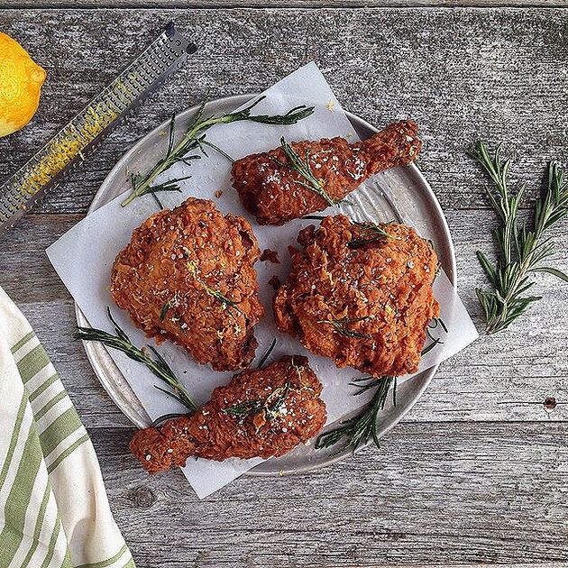 Rosemary-Brined, Buttermilk Fried Chicken Recipe