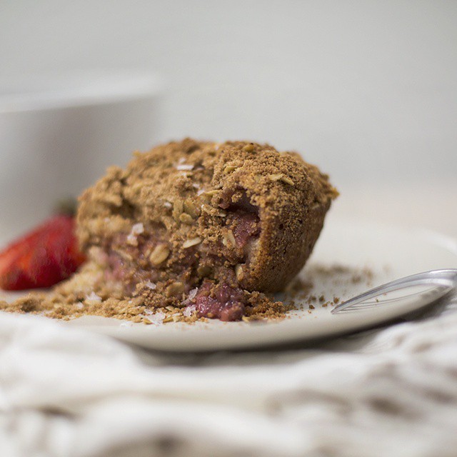 Sous Vide Macerated Strawberry And Rhubarb Filled Coffee Cake by
