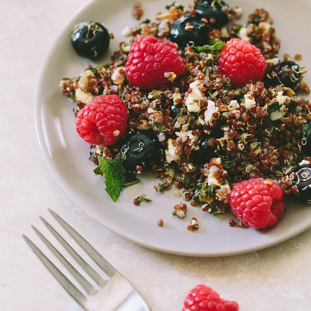 Herbs, Berry And Feta Quinoa Salad by myfoodthoughts Quick & Easy