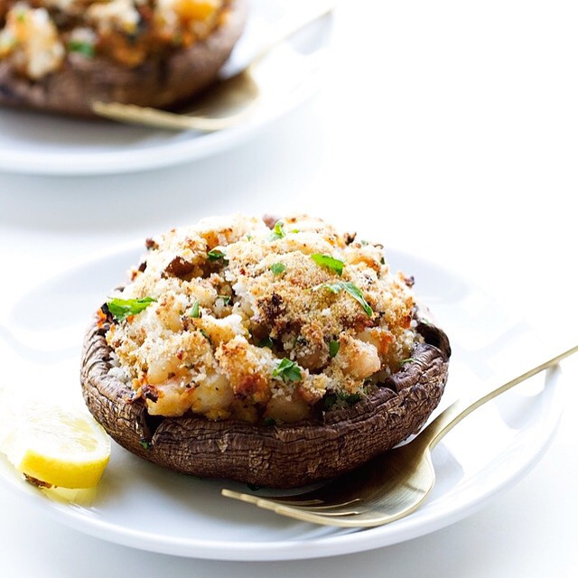 Shrimp Stuffed Portobello Mushrooms Recipe | The Feedfeed
