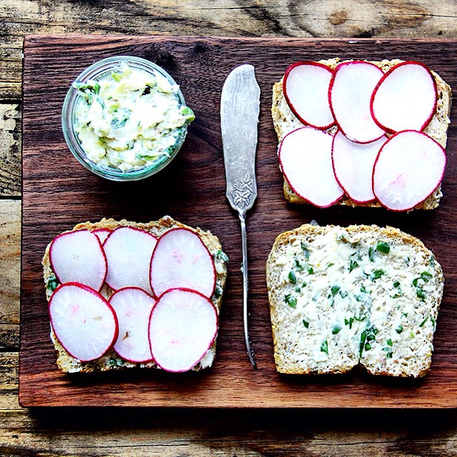 Homemade Anchovy Butter Toasts With Radishes Recipe The Feedfeed