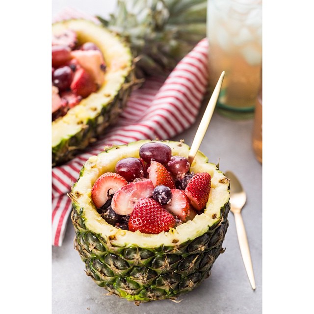 Fruit Salad In Pineapple Cups by thecookierookie Quick & Easy Recipe