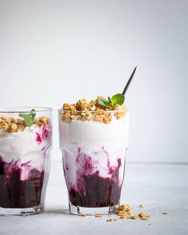 Coconut Yogurt And Berry Compote Parfaits Recipe | The Feedfeed