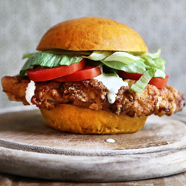 Cast Iron Buttermilk Fried Chicken On Brioche Recipe | The Feedfeed