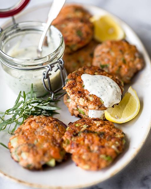 Wild Salmon Cakes With Tarragon Aioli Recipe The Feedfeed