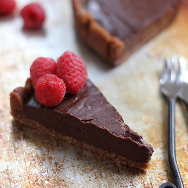 Macaroon Crusted Chocolate Ganache Tart Recipe | The Feedfeed