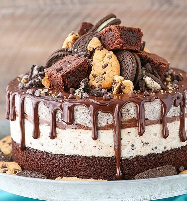 Decadent Nutella and hazelnut ice-cream cake