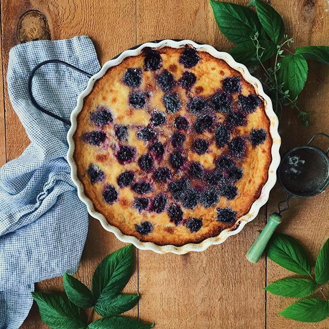 Thyme Infused Blackberry Clafoutis by thebrokenbread | Quick & Easy Recipe  | The Feedfeed