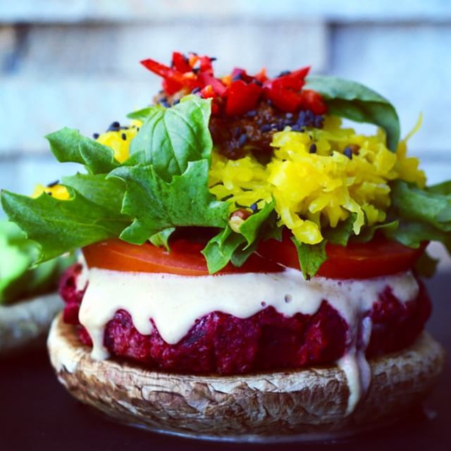 Beetroot, Carrot And Apple Burger With Mushroom Buns Recipe The Feedfeed